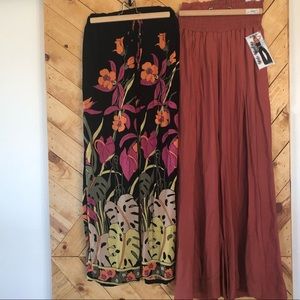 2 pairs of wide leg flowy pants